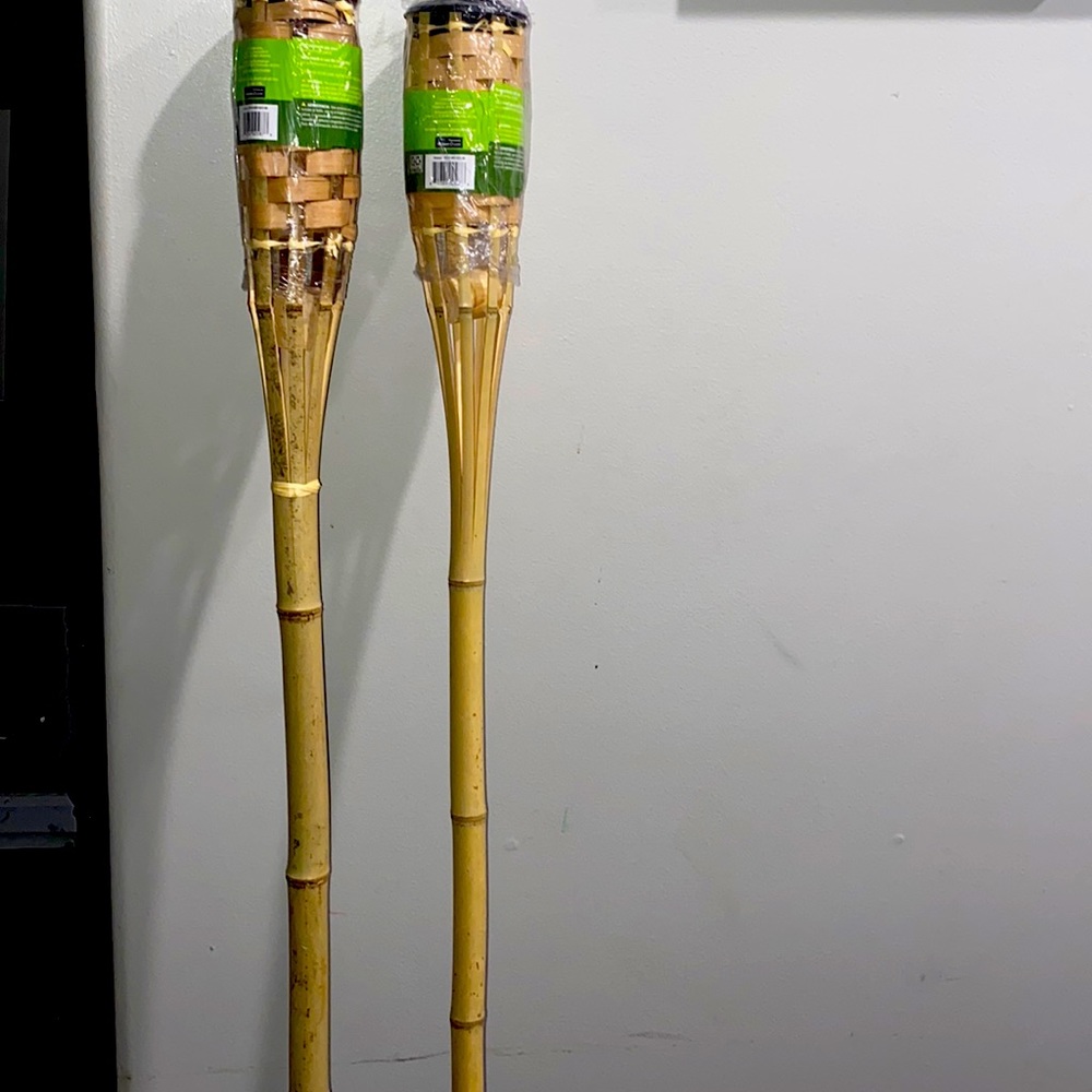 Bamboo torch 2 made from real bamboo wide mouthed